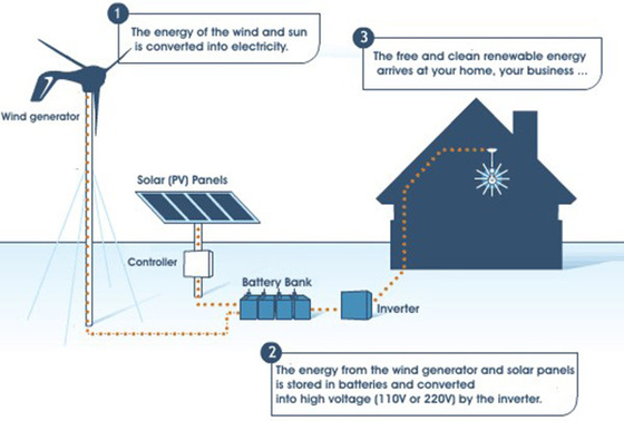 96V 220V Low Rpm Turbina wiatrowa Niska prędkość Generator wiatrowy Off grid