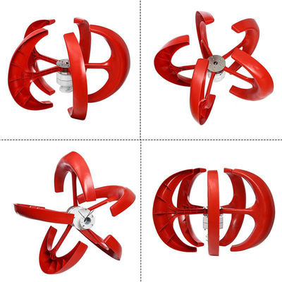Instalacja na dachu Turbina wiatrowa Red Lantern 100W 24V Curved Blade Design